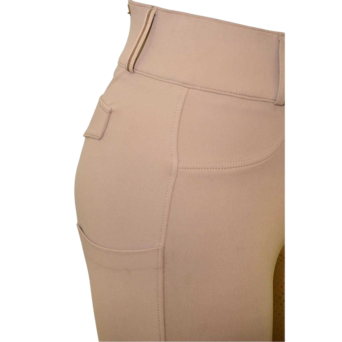 Beige - Pack Shot - Requisite Womens-Ladies ProCore High Waist Horse Riding Tights