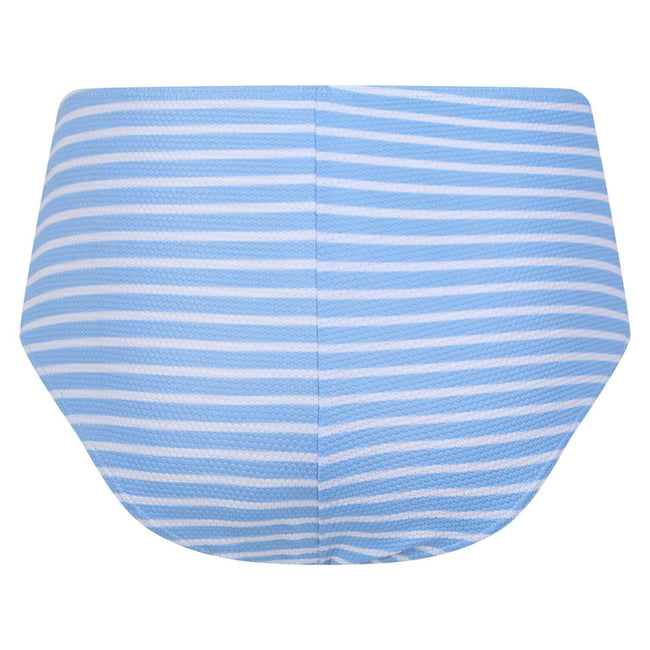Blue-White - Back - Regatta Womens-Ladies Paloma Striped Swim Briefs