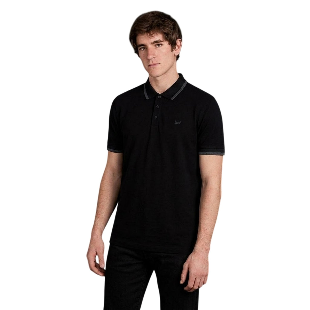 Blue - Side - Boss Mens Phillipson Collared Polo Shirt