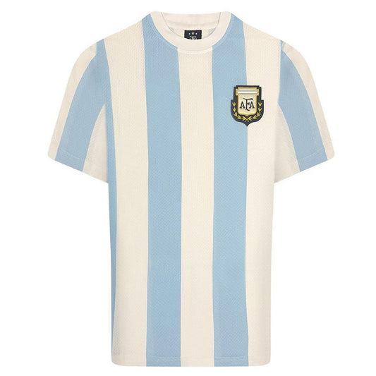 Blue-White - Front - Score Draw Mens Argentina Football Jersey