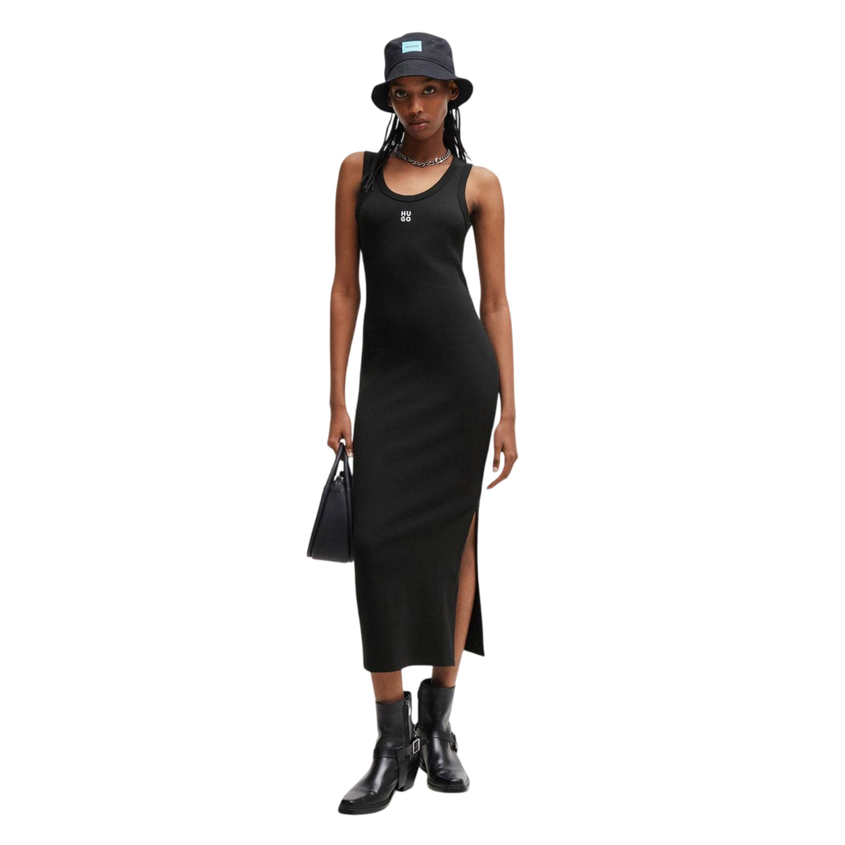 Black - Pack Shot - Hugo Womens-Ladies Nalimera Bodycon Dress
