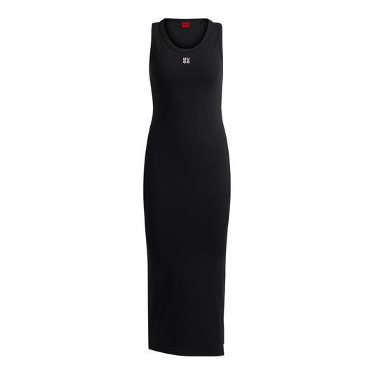 Black - Front - Hugo Womens-Ladies Nalimera Bodycon Dress