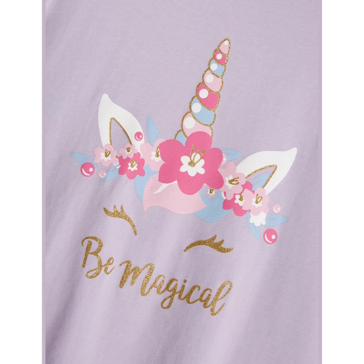 Pastel Lilac - Lifestyle - Unicorn Girls Be Magical Long Pyjama Set