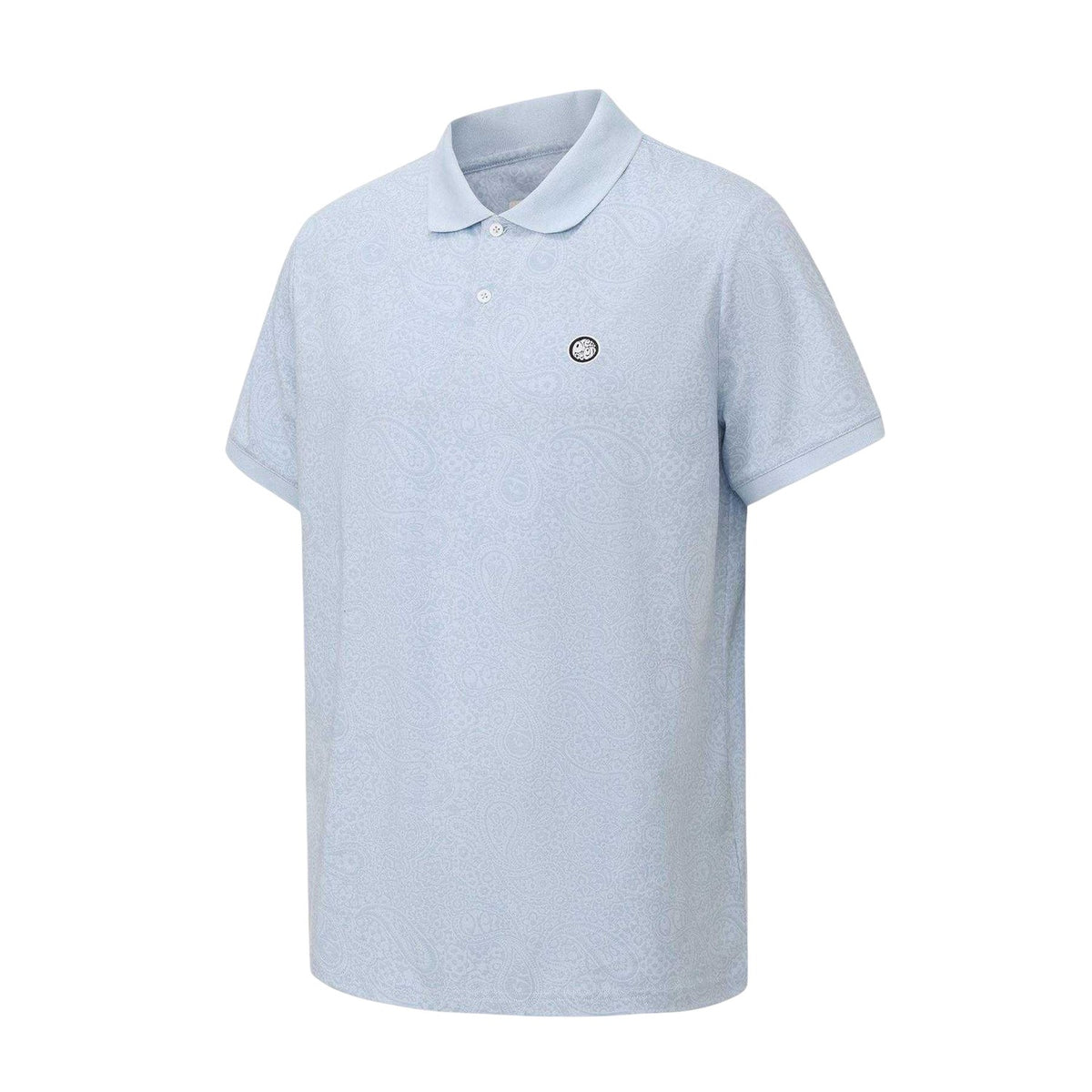 Navy - Side - Pretty Green Mens Paisley Polo Shirt