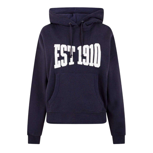 Navy - Front - Everlast Womens-Ladies Est 1910 Logo Hoodie