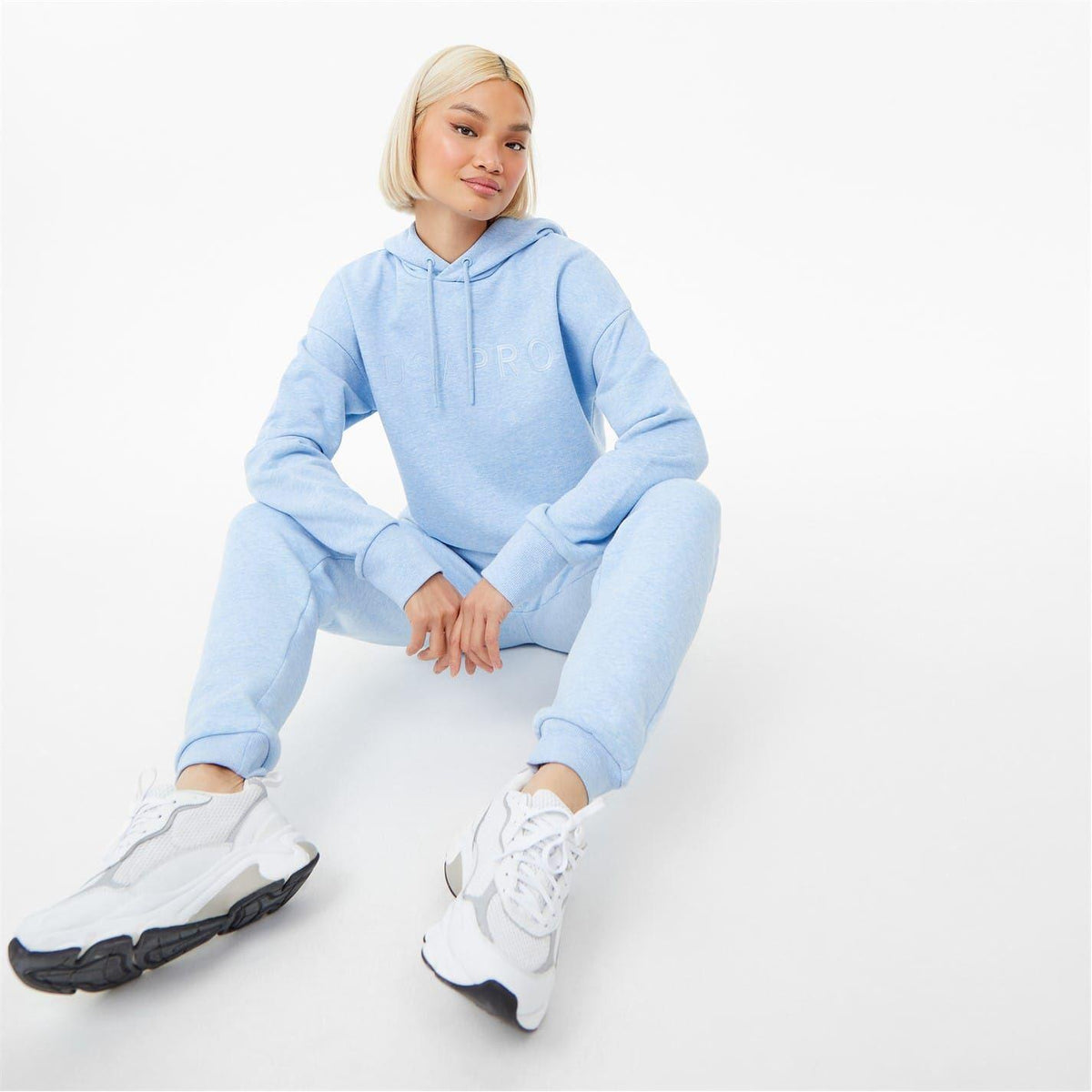 Blue - Lifestyle - USA Pro Womens-Ladies Classic Logo Hoodie