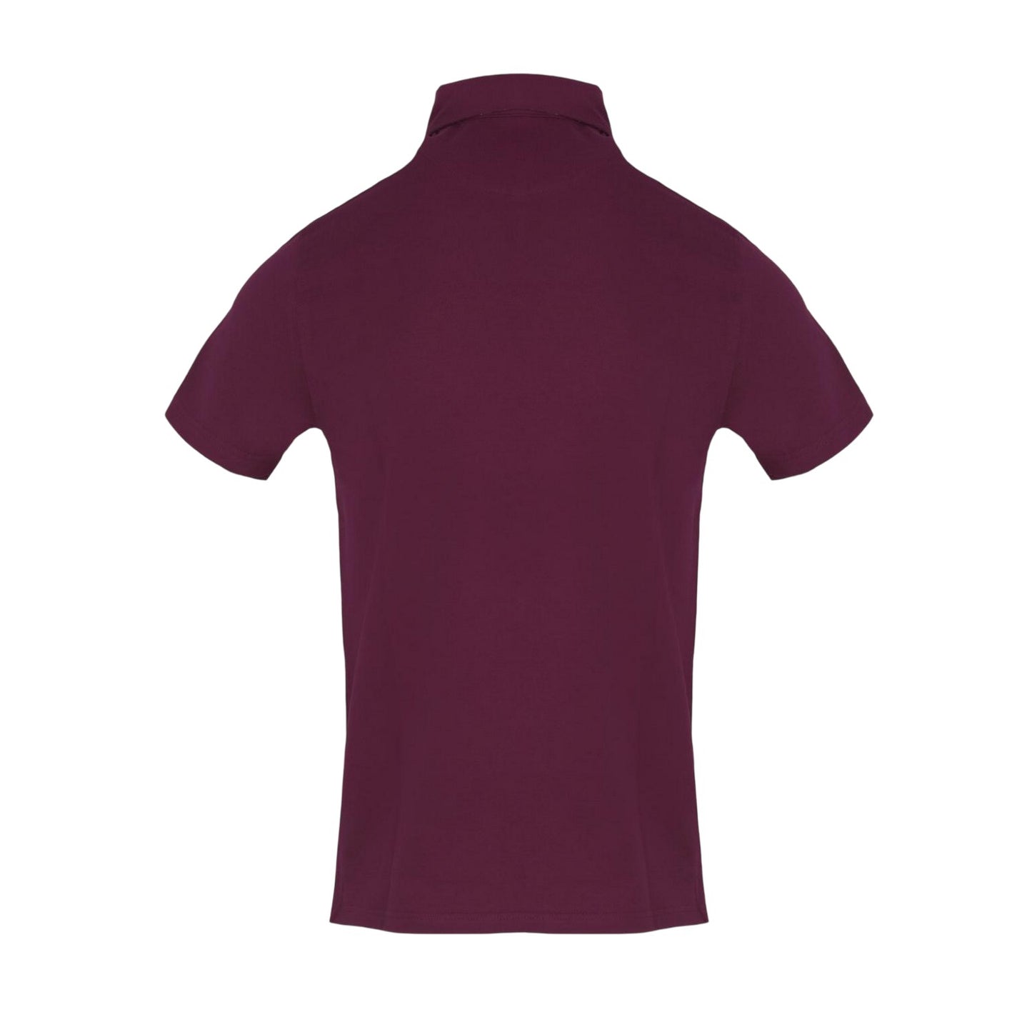 Red - Back - Aquascutum Mens Triangle Logo Polo Shirt