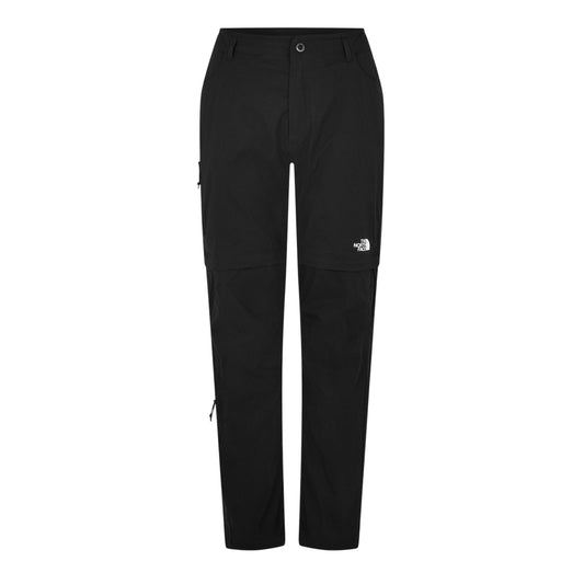 Black - Front - The North Face Mens Exploration Convertible Hiking Cargo Trousers