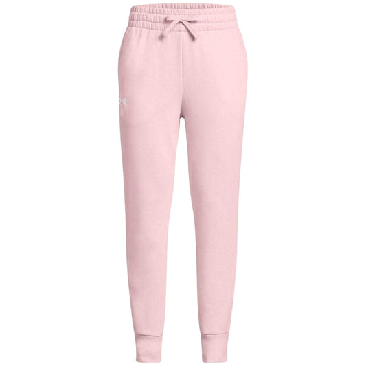 Pink - Front - Under Armour Childrens-Kids Rival Fleece Joggers