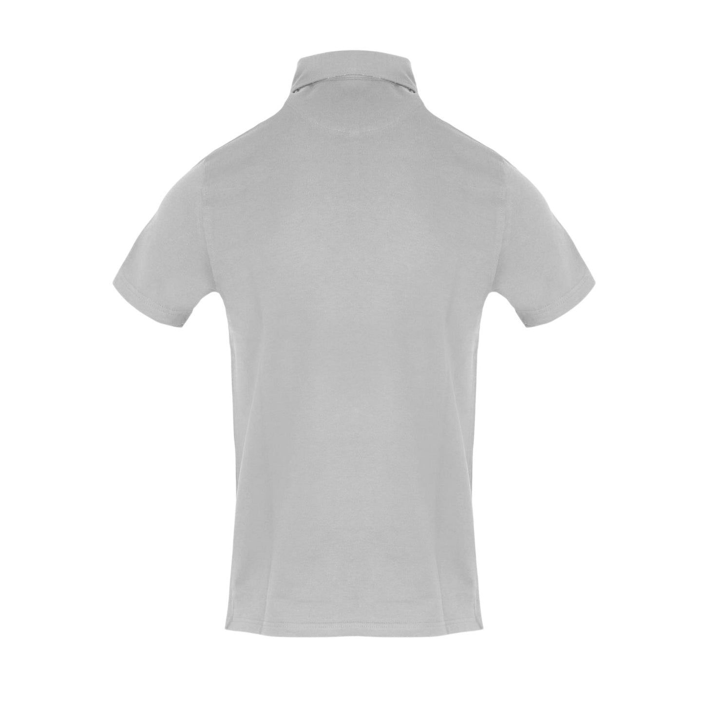 Grey - Back - Aquascutum Mens Chest Logo Polo Shirt