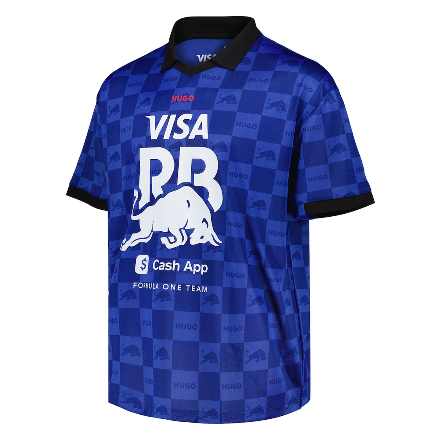 Medium Blue - Side - Hugo Mens F1 Visa Cash Red Bull Polo Shirt