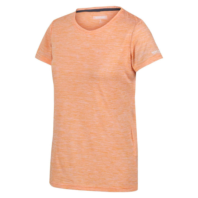 Orange - Side - Regatta Womens-Ladies Fingal Edition Jersey Moisture Wicking T-Shirt