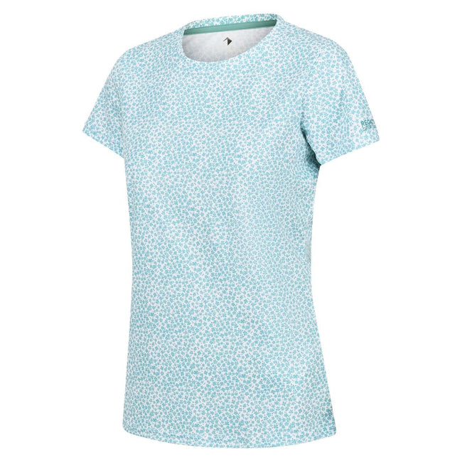 Blue - Side - Regatta Womens-Ladies Fingal Edition Jersey Moisture Wicking T-Shirt