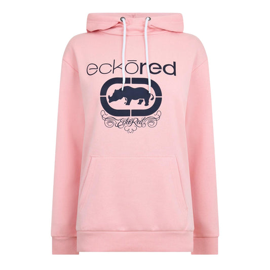 Powder Pink - Front - Rhino Womens-Ladies Madison Regular Long-Sleeved Casual Drawstring Hoodie