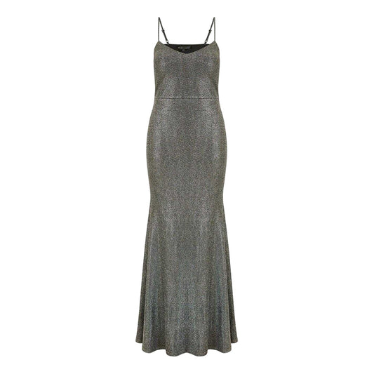 Black - Front - Mela London Womens-Ladies Sparkle Formal Maxi Dress