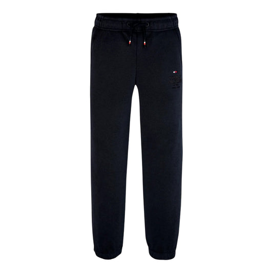 Navy - Front - Tommy Hilfiger Childrens-Kids Essential Embroidered Logo Joggers