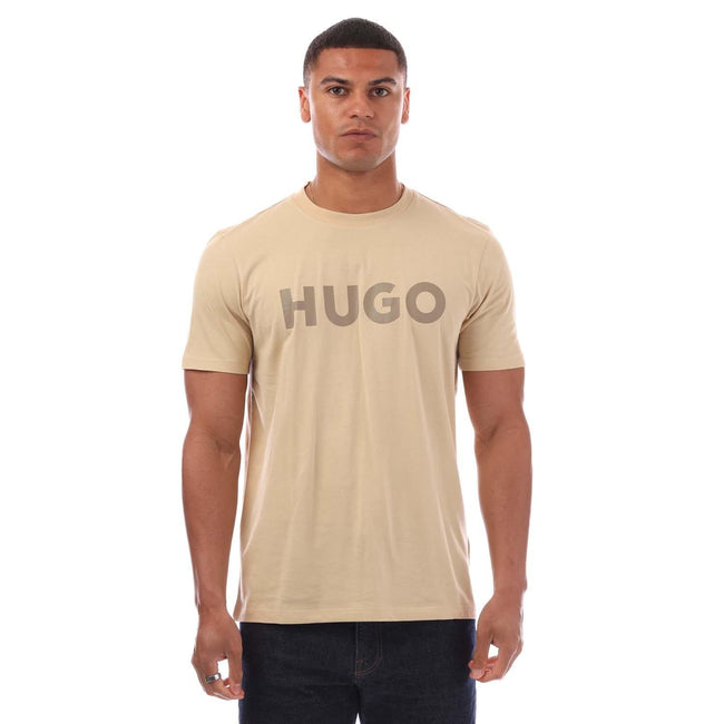 Beige - Front - Hugo Mens Dulivio T-Shirt
