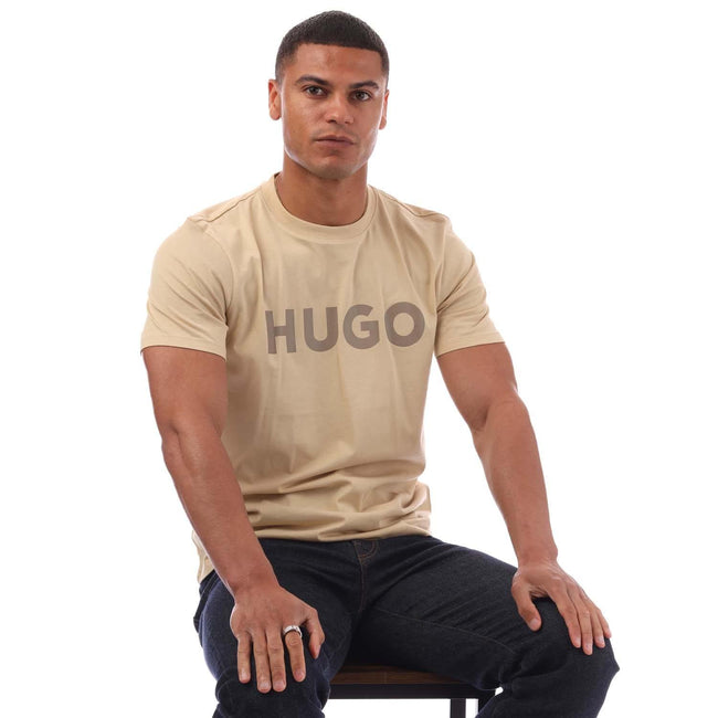 Beige - Back - Hugo Mens Dulivio T-Shirt