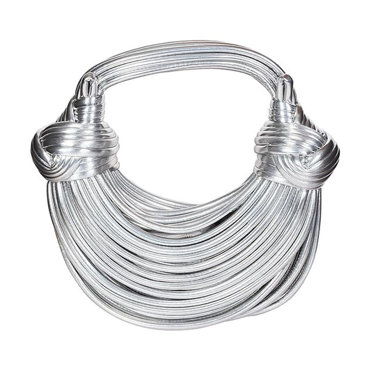 Silver - Front - Where´s That From Metallic Shoulder Bag