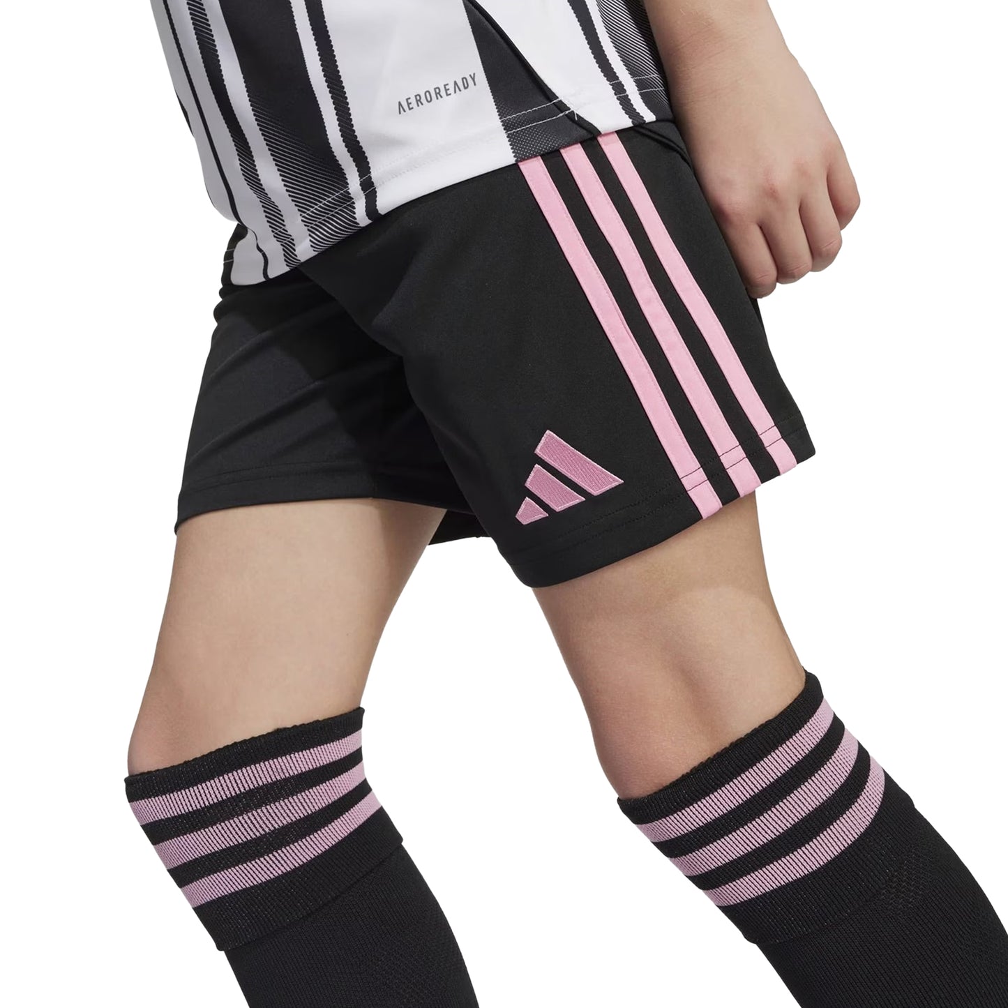 Black - Lifestyle - Adidas Childrens-Kids 2025-2026 Juventus FC Home Shorts
