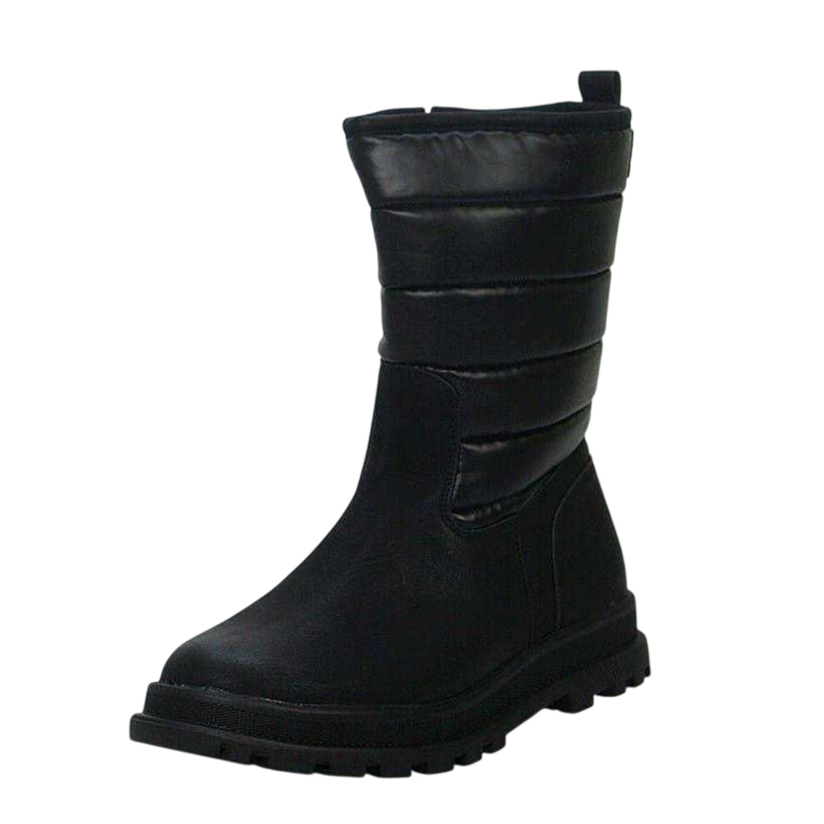 Black - Lifestyle - Buckle My Shoe Childrens-Kids Stripes Knee-High Boots