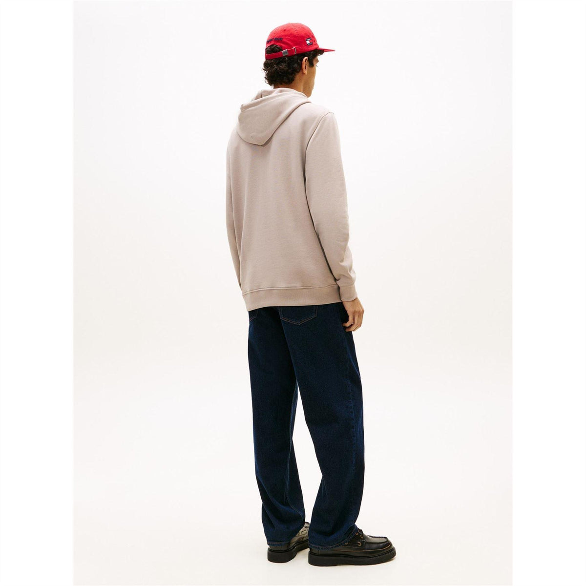 Limestone - Pack Shot - Tommy Jeans Mens Badge Hoodie