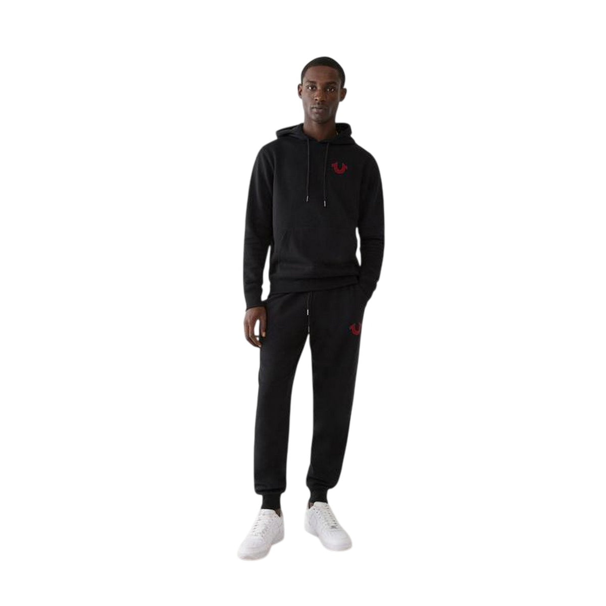 Black - Side - True Religion Mens Pullover Hoodie