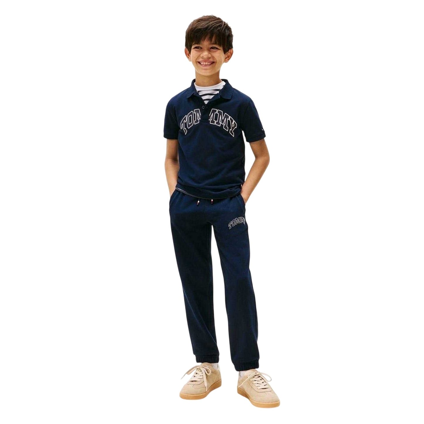 Navy - Lifestyle - Tommy Hilfiger Childrens-Kids Varsity Jogging Bottoms