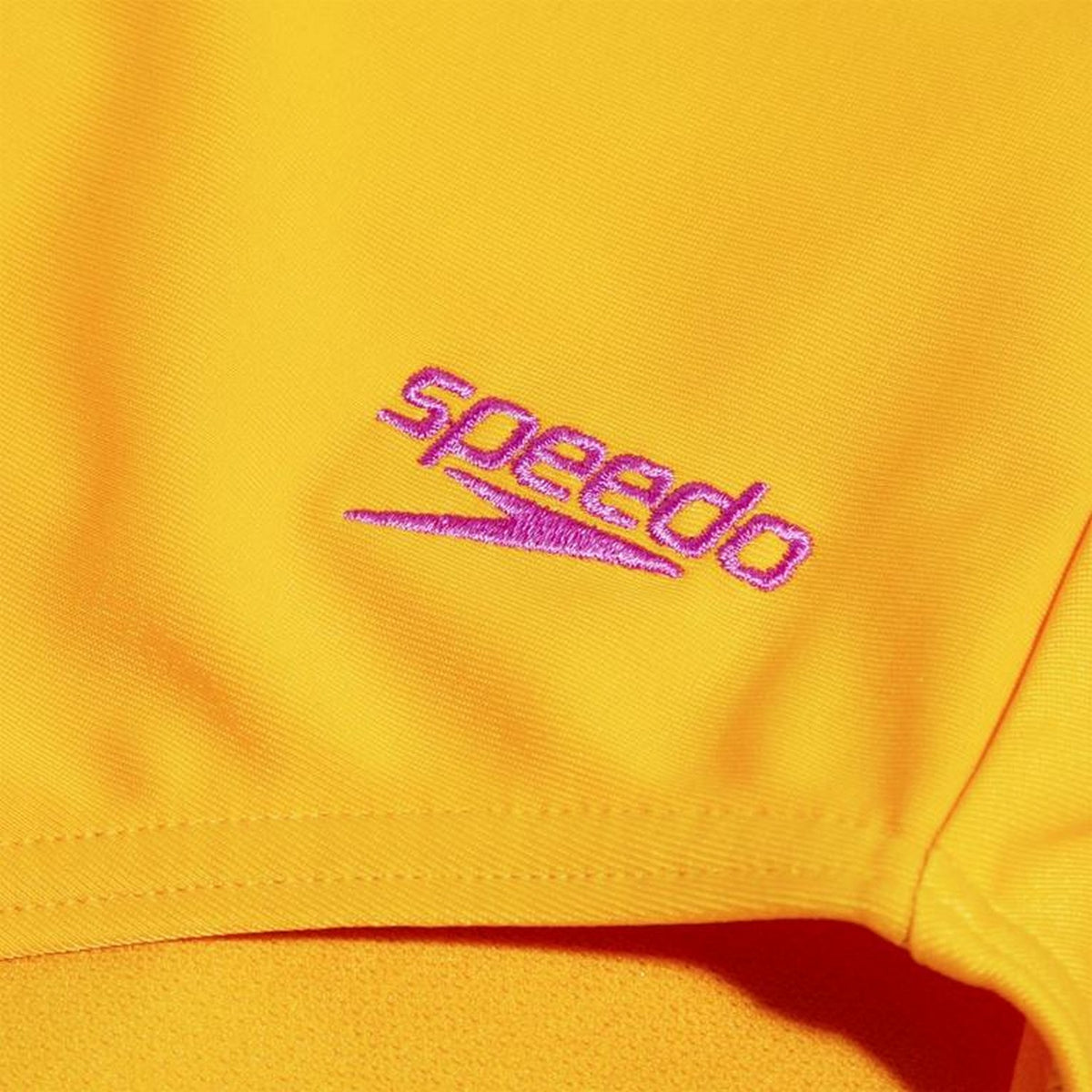 Yellow - Pack Shot - Speedo Womens-Ladies Embroidered Logo One Piece Swimsuit