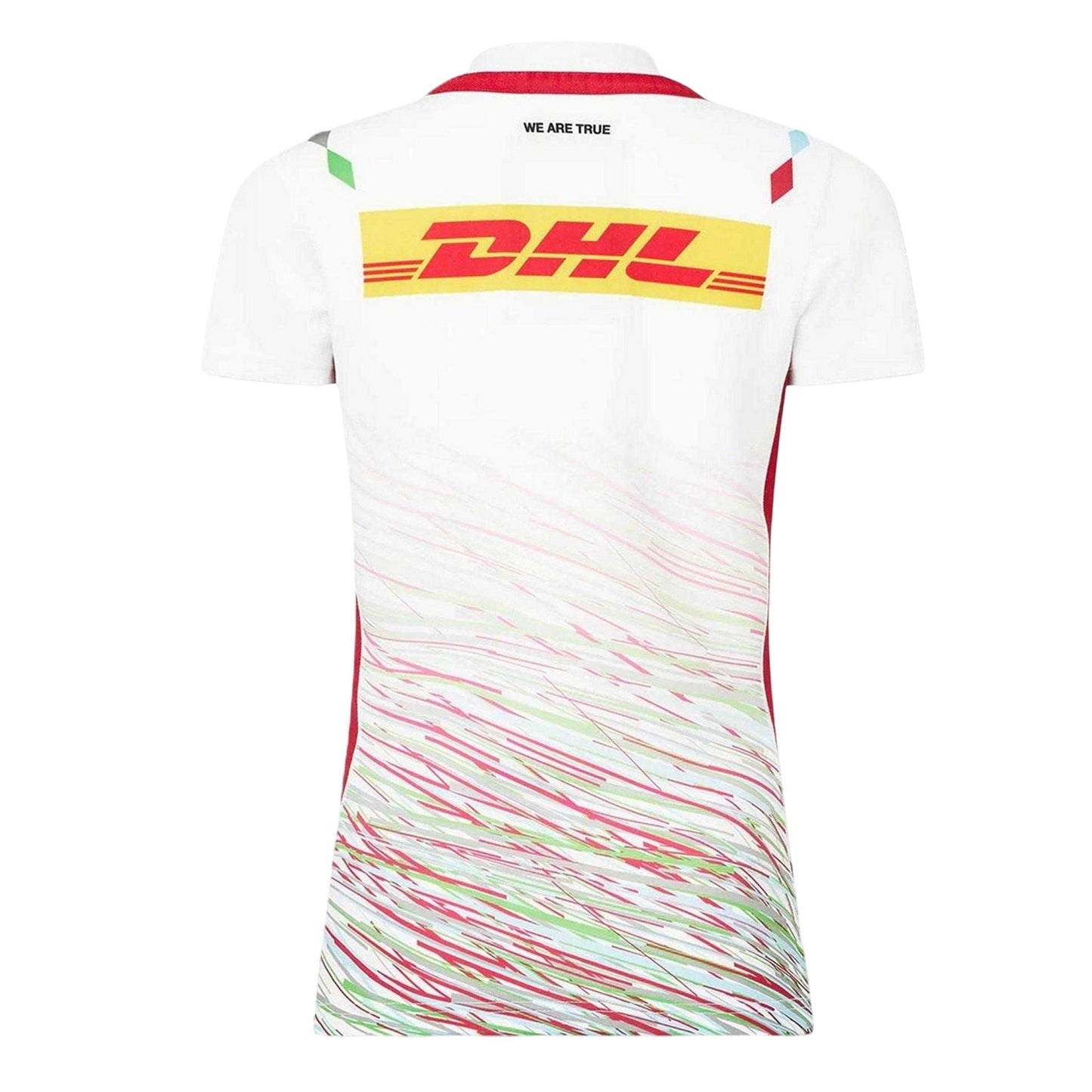 Brilliant White-Jester Red - Back - Castore Womens-Ladies Harlequins F.C. Away Jersey