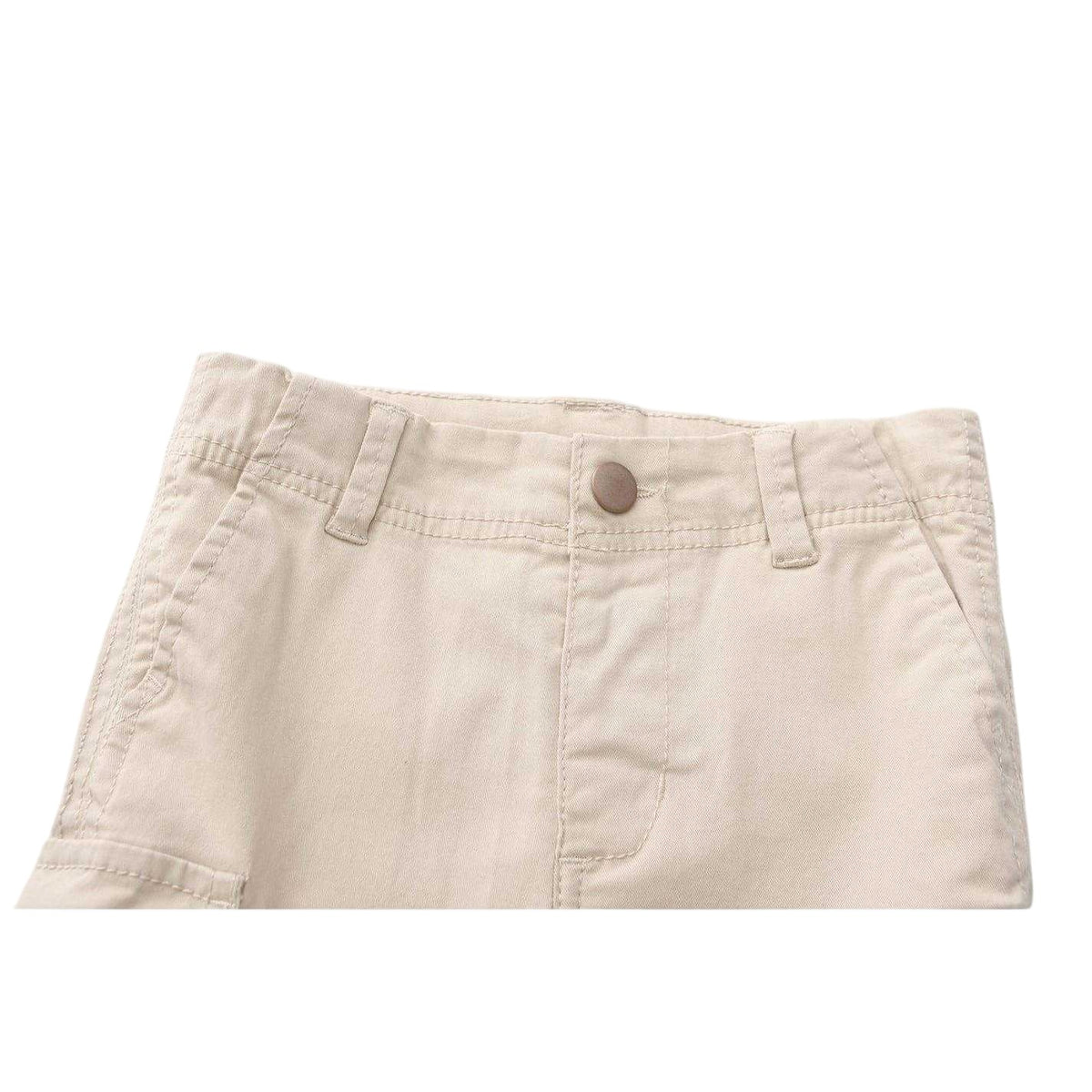 Cream - Side - Firetrap Childrens-Kids Combat Cotton Blend Cargo Trousers