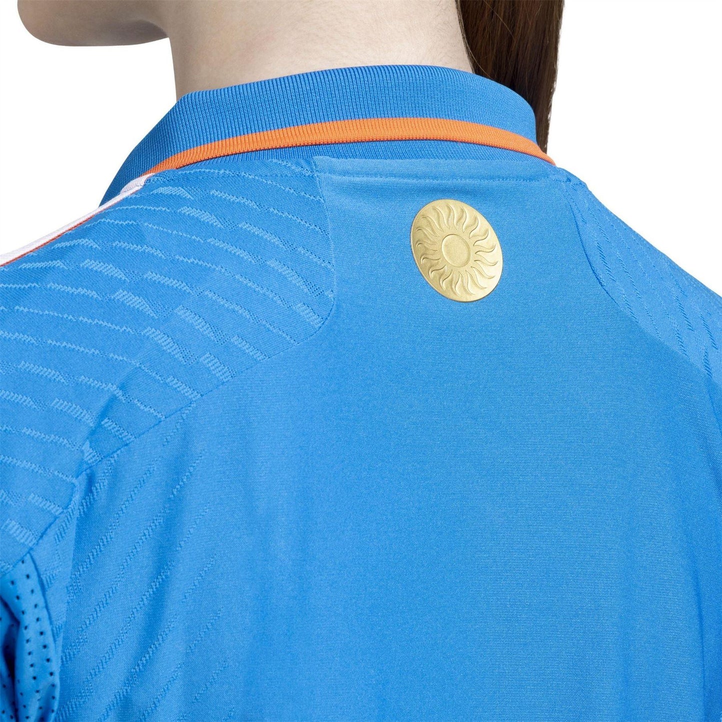 Bright Blue - Pack Shot - Adidas Womens-Ladies One Day India Cricket T-Shirt