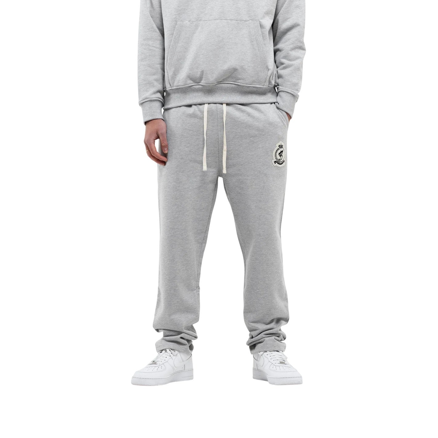 High Rise Grey - Side - Castore Childrens-Kids Logo Jogging Bottoms