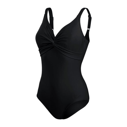 Black - Front - Speedo Womens-Ladies Brigitte One Piece Swimsuit