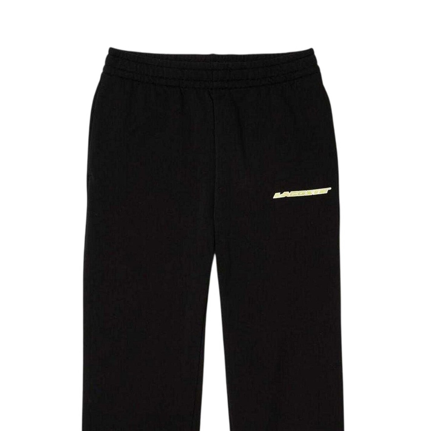 Black - Side - Lacoste Womens-Ladies Flannel Logo Trousers