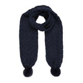Navy - Front - Regatta Lovella IV Chunky Cable Knit Pom Pom Scarf