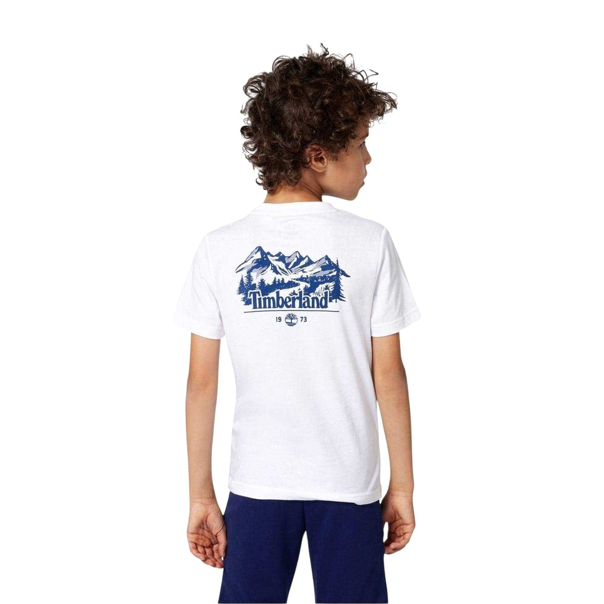 Blue - Lifestyle - Timberland Boys Logo Ribbed Cuff Joggers
