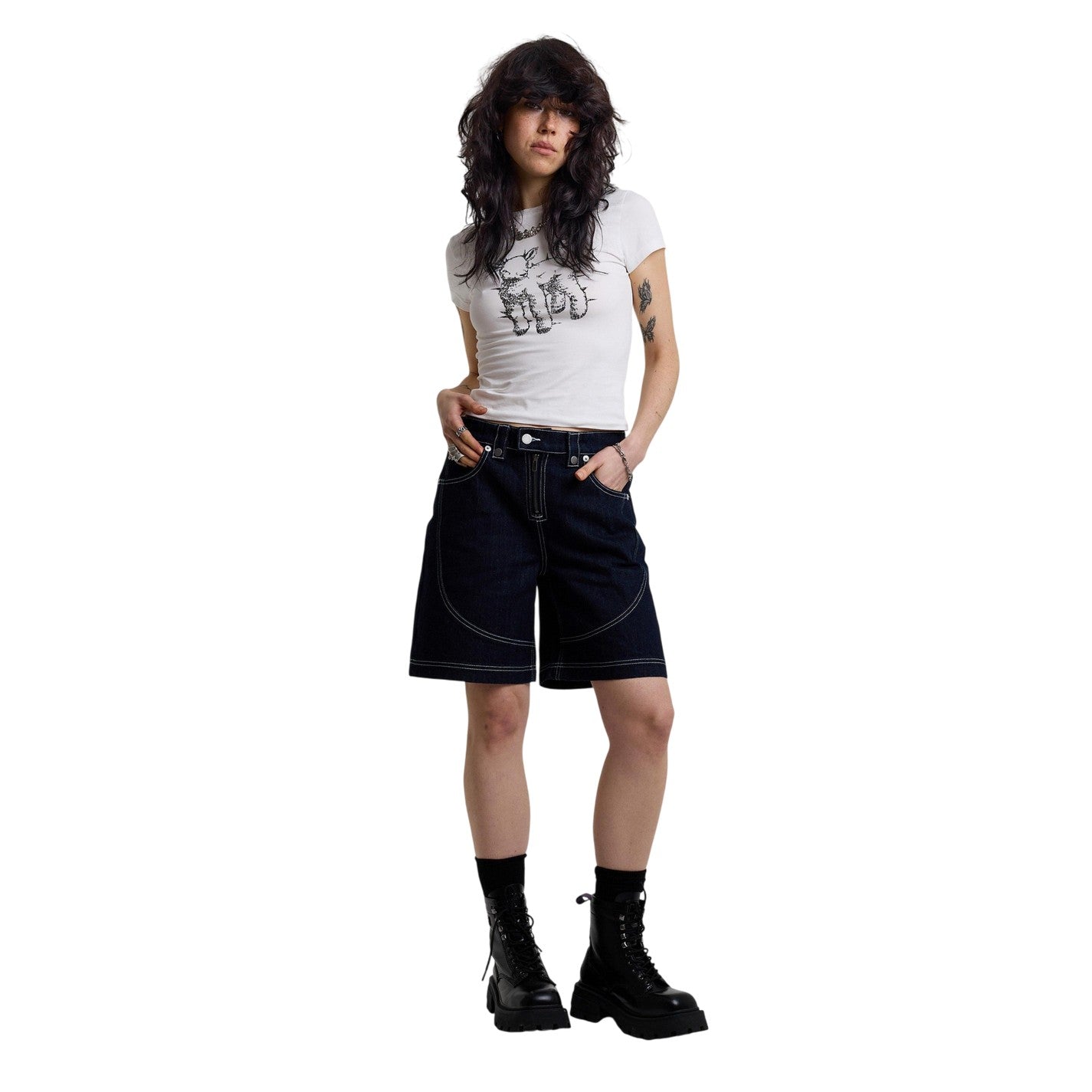 Rinse Wash - Lifestyle - The Ragged Priest Womens-Ladies Denim Shorts