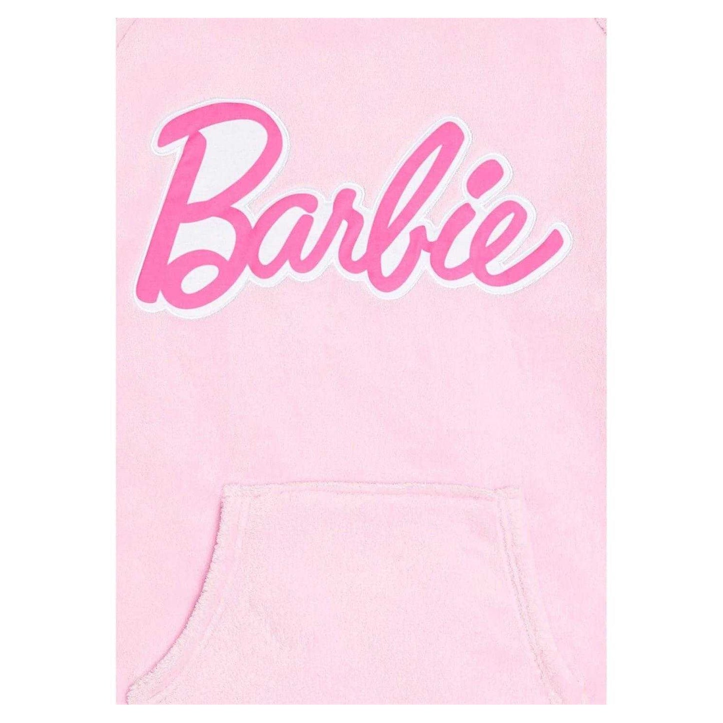 Pink - Side - Barbie Childrens-Kids Logo Oversized Hoodie