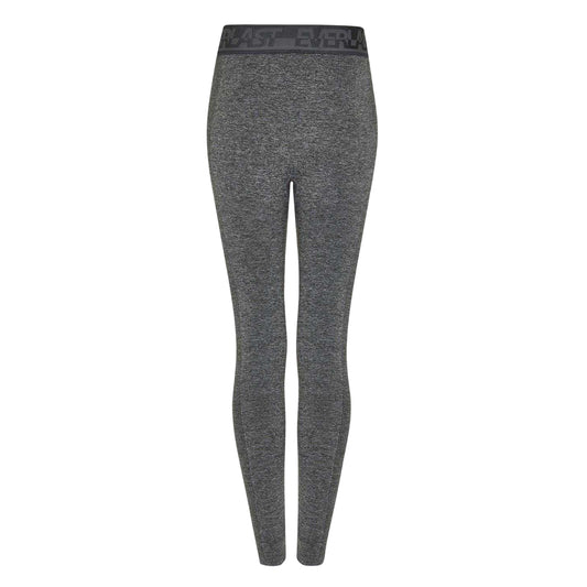 Charcoal - Front - Everlast Womens-Ladies Logo Seamless Leggings