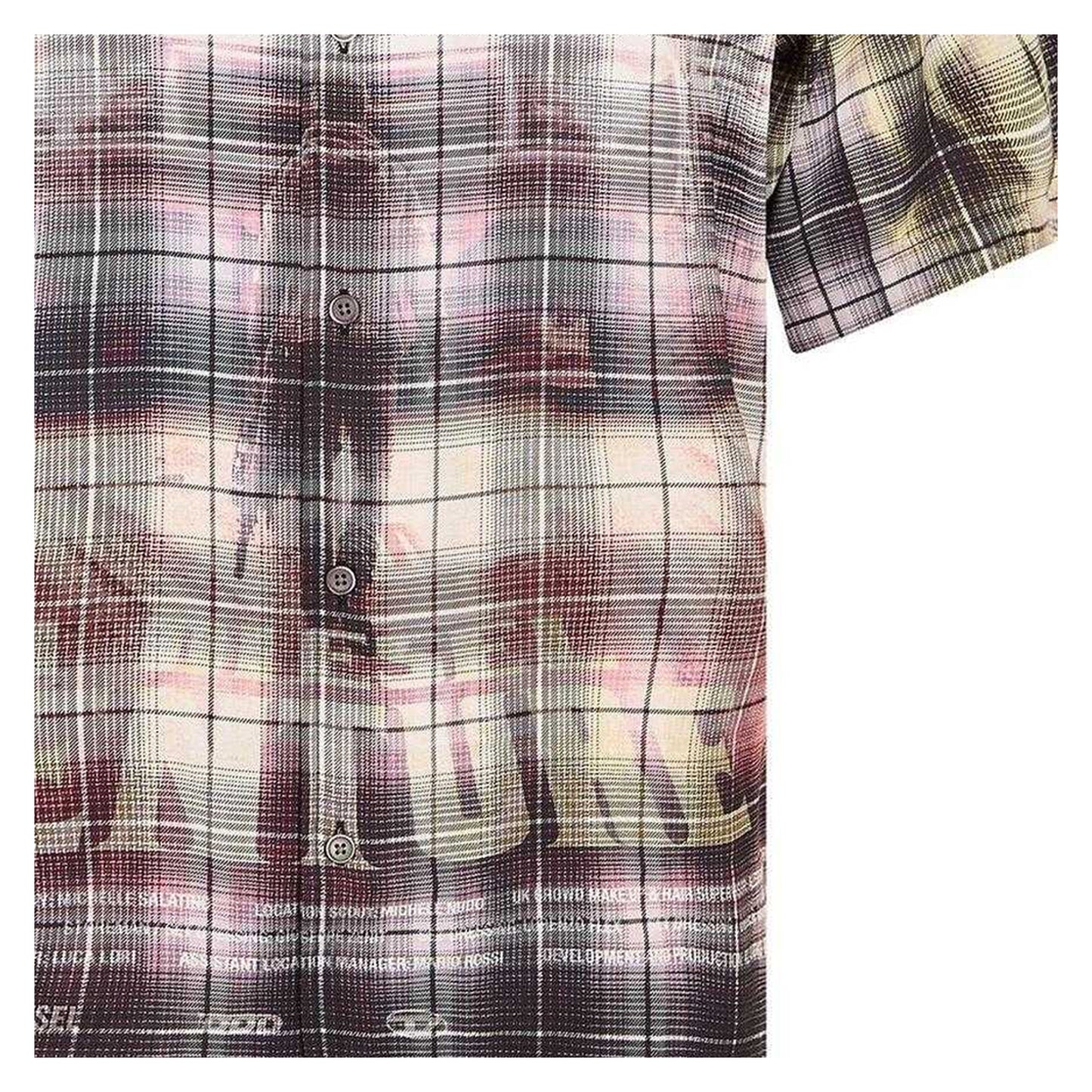 Black - Side - Diesel Mens S-Tilborg Graphic Collared Shirt