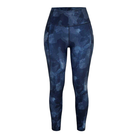 Blue - Front - LA Gear Womens-Ladies Camouflage High Waist Leggings
