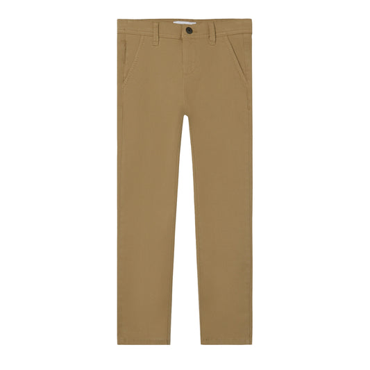 Brown - Front - Name It Boys Straight Leg Slim Chinos