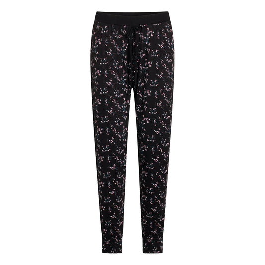 Black - Front - CCDK Copenhagen Womens-Ladies Floral Pyjama Bottoms