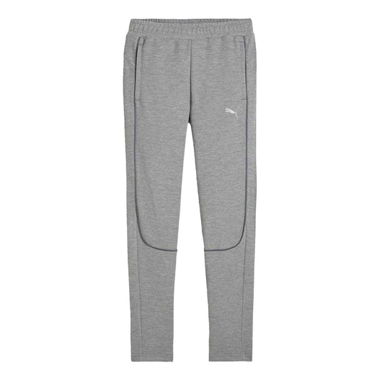 Grey - Front - Puma Boys TeamFINAL Casuals Knitted Joggers