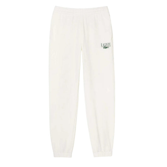 Cream - Front - Lacoste Womens-Ladies Straight Leg Jogging Bottoms