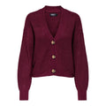 Wine - Front - Only Womens-Ladies Carol Nice Knitted Cardigan