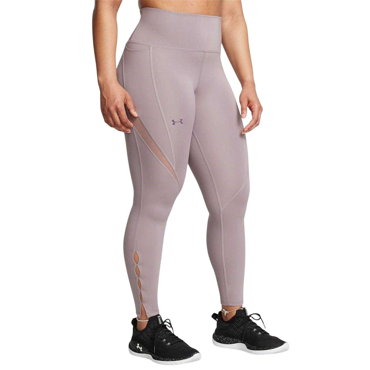 Frost Gray - Pack Shot - Under Armour Womens-Ladies Elite Athletic Workout Leggings