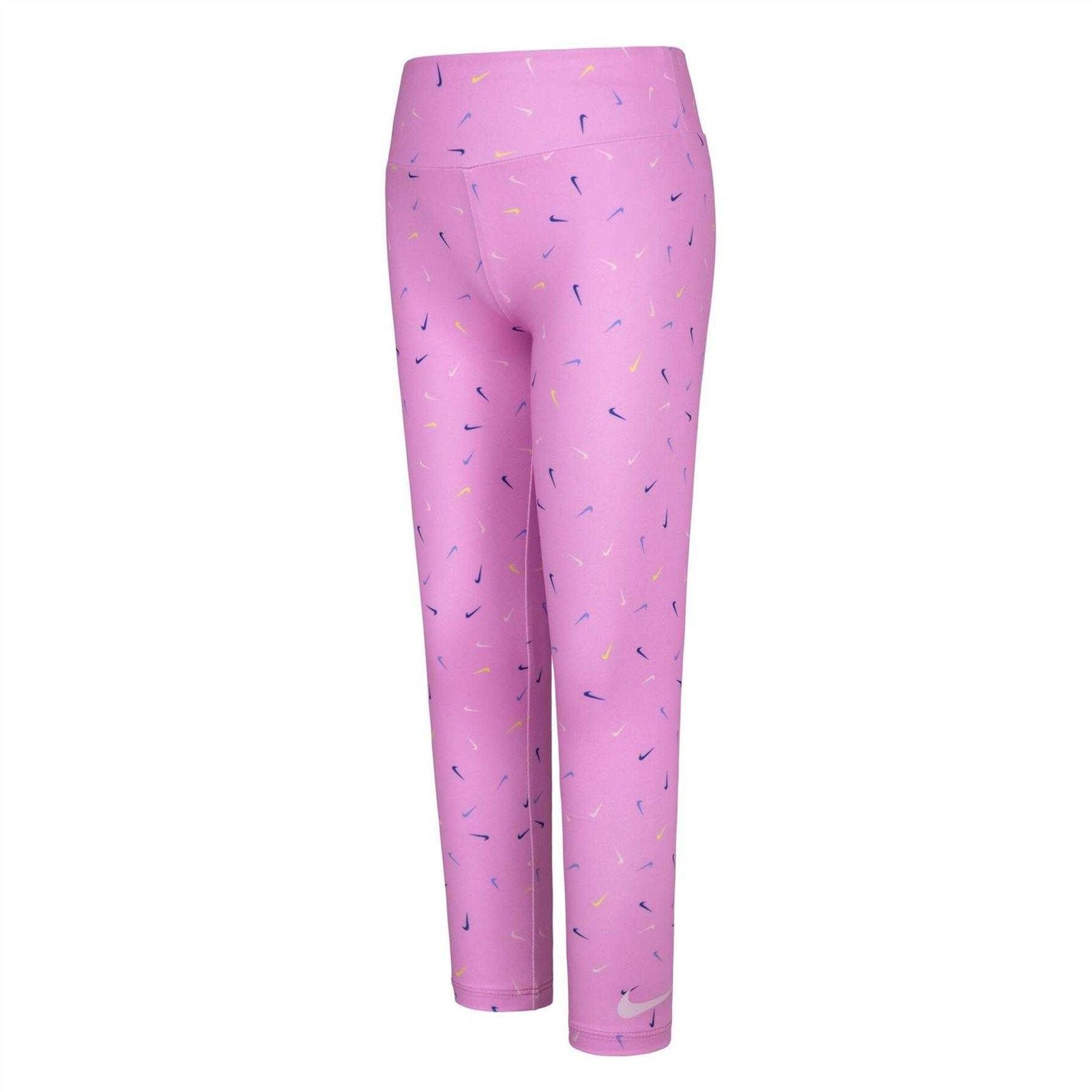 Mineral - Side - Nike Girls Swoosh Slim Leggings