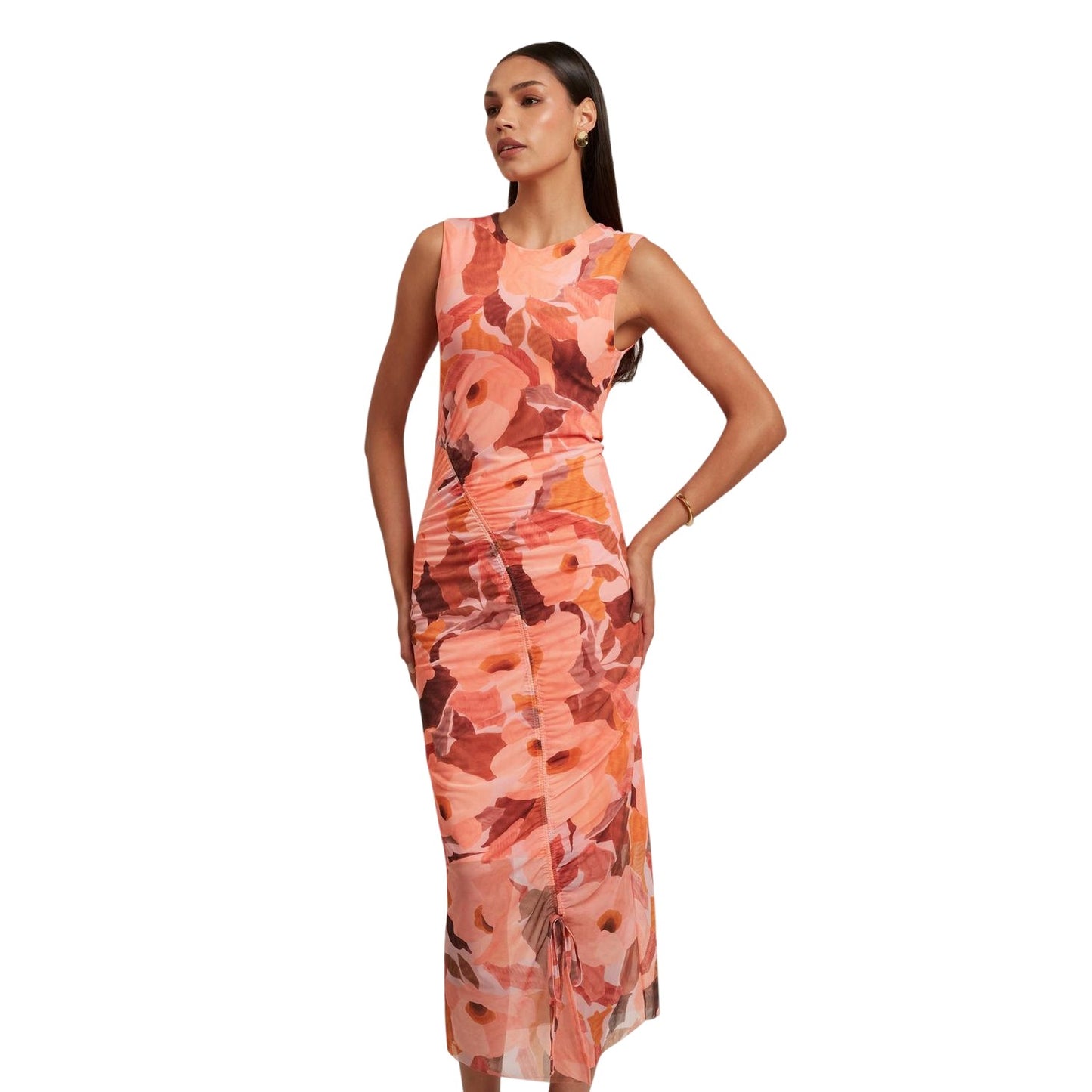Coral - Lifestyle - Ted Baker Womens-Ladies Floral Fitted Bodycon Dress